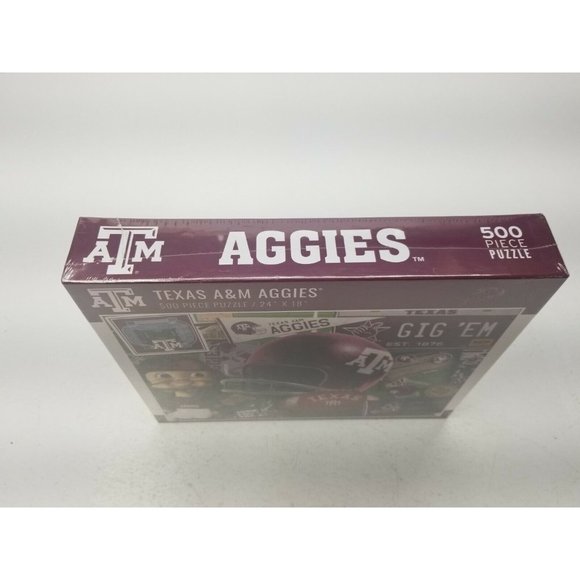 Texas A&M Aggies 500 Piece Puzzle 24"x18" Gig'Em Stadium Helmet Football A4 - Picture 7 of 9